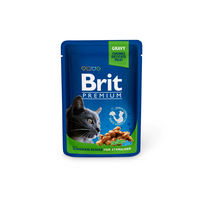 kaciu maistas sterilizuotoms brit - BRIT Premium konservai Chicken Slices Sterilised 100g - 1 nuotrauka