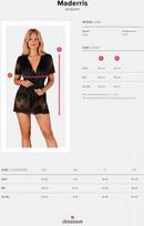 chalatas moterims xxl - Obsessive obs Robe XL/2XL seksualūs naktiniai - 5 nuotrauka