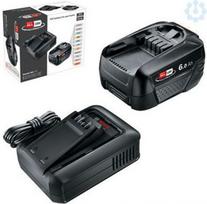bosch 18v akumuliatoriai - Bosch Starter Set 18V 1x6.0Ah, AL18-44 - 1 nuotrauka