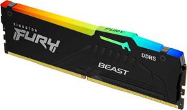 ddr5 ecc registered - Kingston Fury Beast RGB Juodas (Black) 16 GB DDR5 6000 MHz CL30 DIMM - 1 nuotrauka