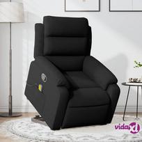 vidaXL Atsistojantis atlošiamas masažinis krėslas, juodas (Black)
