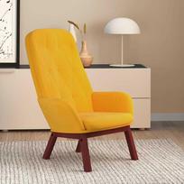 Fotelis VLX Velvet, garstyčių geltonos spalvos (Mustard Yellow)