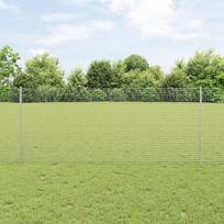 vartu stulpai - vidaXL vištų vielos tvora, 2 vnt., cinkuotas plienas, 25 x 1 m, Patvarus - 2 nuotrauka