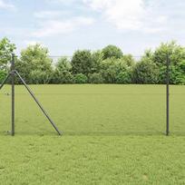 vidaXL Šešiakampė tvora, pilka (Grey), 1.4 x 10 m, plienas