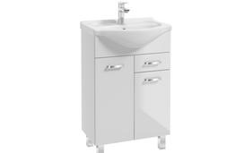 pastatoma vonios spintele - Vonios spintelė Defra MEA D55, su praustuvu, balta (White) - 1 nuotrauka