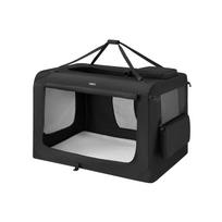 voljeras - Feandrea Šunų narvas su juodo metalo rėmo rankenomis, 122x79x79 cm, Juodas (Black) - 1 nuotrauka