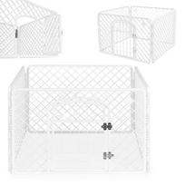 tvorele sunims - Petsi Didelis žaidimų aptvaras narvas šunims ir katėms, 91x91x60 cm, Baltas (White) - 1 nuotrauka