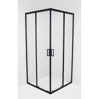 ermitazas duso kabinos - Dušo kabina Espoo, 90x90 cm, juoda (Black) - 1 nuotrauka