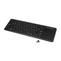 klaviatura touchpad - LogiLink Wireless Keyboard with Touchpad, Juodas (Black) - 1 nuotrauka