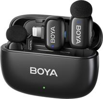 Boya Mini-15 Ultracompact 2.4GHz Belaidis Mikrofonas su Lightning kištuku, Juodas (Black)