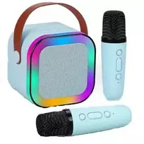 Riff K12 Nešiojama BT karaoke sistema su 2 belaidžiais mikrofonais, Mėlyna (Blue)