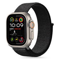 apple watch 10 apyranke - Tech-Protect watch strap Nylon Apple Watch 44/45/46/49mm, juodas (Black) - 2 nuotrauka