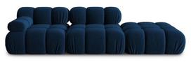 Micadoni Home Bellis Velvet modulinė sofa, mėlyna (Blue), 282 x 94 cm x 63 cm