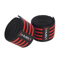 HMS Knee Wraps OKX02, Universalus, juoda/raudona