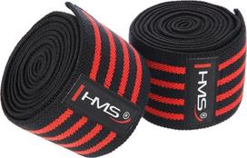 kelio tvarstis - HMS Knee Wraps OKX02, Universalus, juoda/raudona - 2 nuotrauka
