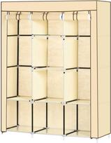 HOMCOM Medžiaginė drabužių spinta, smėlio (Beige), 125x43x162.5 cm