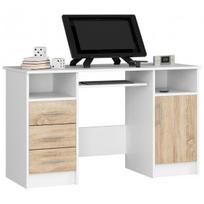 ermitazas stalai - Rašomasis stalas Akord Ana, balta/ąžuolo (White/Oak) - 1 nuotrauka