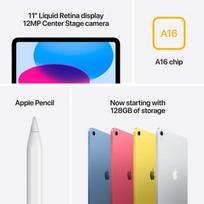 ipad 11 a16 - Apple iPad 11" A16 256GB Wi-Fi Sidabrinis (Silver) - 5 nuotrauka