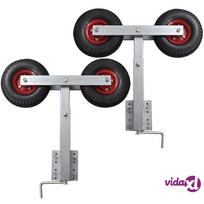 baidares ratukai - vidaXL Valties priekabos dvigubų atramų rinkinys, 2 vnt., 59-84 cm - 2 nuotrauka