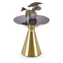 Halmar Kavos staliukas TRIBECA, juodas marmuras/auksinė (Black Marble/Gold)