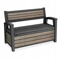 Lauko baldų komplektas Keter Deco Garden Bench, uosio medienos/pelenų pilkumo (Ashwood)
