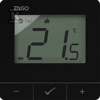 belaidis termostatas - Engo E20i belaidis Wi-Fi termostatas 16A, Juodas (Black) - 1 nuotrauka