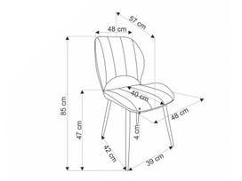 domoletti kede - Valgomojo kėdė Domoletti K538, pilka (Grey) - 9 nuotrauka