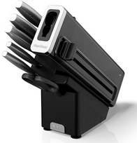 Ninja StaySharp Peilių rinkinys su stovu, 6 dalių, nerūdijantis plienas/juodas (Stainless Steel/Black)