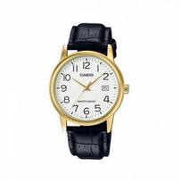 casio laikrodziai vyrams - Casio Collection MTP-V002GL-7B2UDF Juodas (Black) - 1 nuotrauka