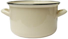 Emaliuotas puodas Emalia Olkusz, 14 cm, Kremas (Cream), 1,25 l