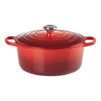 puodas 26cm - Le Creuset Ketaus puodas Signature apvalus Ø26 cm, Raudonas (Red), 5,3 l - 2 nuotrauka