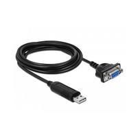 DeLOCK 66281 USB 2.0 Type-A iki RS-232 DB9 Adapteris Juodas (Black)