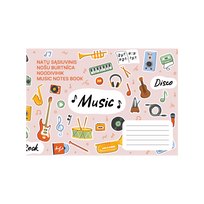natu sasiuvinis - Muzikos sąsiuvinis, A5, 16 lapų, 90 g/m² - 2 nuotrauka