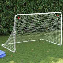 vidaXL Futbolo vartai, Baltos (White) 122x81x81 cm