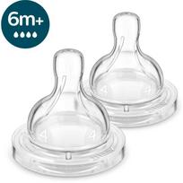 anti colic buteliukai - Philips Avent Anti-Colic silikoniniai žindukai greitos tėkmės 6m+ 2 vnt. SCY764/02 - 2 nuotrauka
