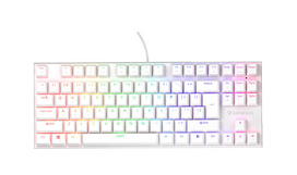 silent keyboard - Genesis Thor 303 TKL, mechaninė klaviatūra žaidimams, laidinė, US, balta, Outemu Peach Silent (NKG-2063) - 2 nuotrauka