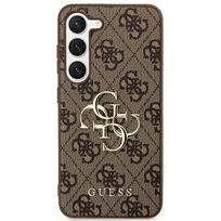 Guess "4G Big Metal Logo Case for Samsung Galaxy S24 Ultra" Rudas (Brown)