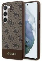 telefono deklas s24 - Guess 4G Stripe Collection dėklas Samsung Galaxy S24 Plus Rudas (Brown) - 1 nuotrauka
