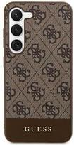 telefono deklas s24 - Guess 4G Stripe Collection dėklas Samsung Galaxy S24 Plus Rudas (Brown) - 2 nuotrauka