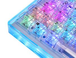 DELTACO GAMING GAM-160-T-US, mechaninė, 65%, RGB, permatoma (Transparent)