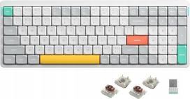 Nuphy Air96 V2 Belaidė Mechaninė Klaviatūra, RGB, Ionic White (Balta), Brown Switch