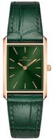 moterisko laikrodziai - Daniel Wellington DW00100694 Surištas krokodilas smaragdinis rožinis auksas (Emerald Pink Gold) - 1 nuotrauka