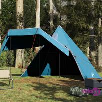 palapine penkiaviete - vidaXL penkiavietė tipi dizaino stovyklavimo palapinė, mėlyna (Blue) - 2 nuotrauka
