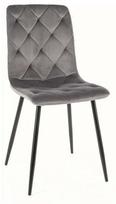 senukai kedes - Valgomojo kėdė Signal Meble Jerry Velvet, pilka (Grey) - 1 nuotrauka