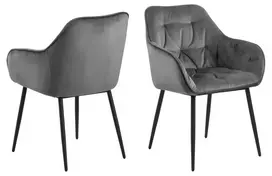 brooke kede - Valgomojo kėdė Brooke, tamsiai pilka (Dark Grey) - 1 nuotrauka