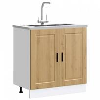 virtuvines spinteles kriaukle - Porto Kitchen Bottom Cabinet, Artisan Oak, 80x46x81.5 cm - 1 nuotrauka