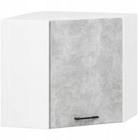 akord oliwia - Akord Oliwia Kampinė pakabinama virtuvinė spintelė W60, balta/pilka (White/Grey) - 1 nuotrauka