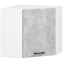 akord oliwia - Akord Oliwia Kampinė pakabinama virtuvinė spintelė W60, balta/pilka (White/Grey) - 2 nuotrauka