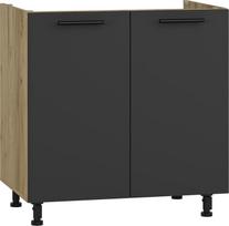 Virtuvės spintelė po plautuve Vento DK-80/82, antracitas/ąžuolas (Anthracite/Oak)