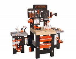 meistro stalas - Smoby Darbinis stalas su įrankiais vaikams Black Decker, Juodas (Black) - 2 nuotrauka